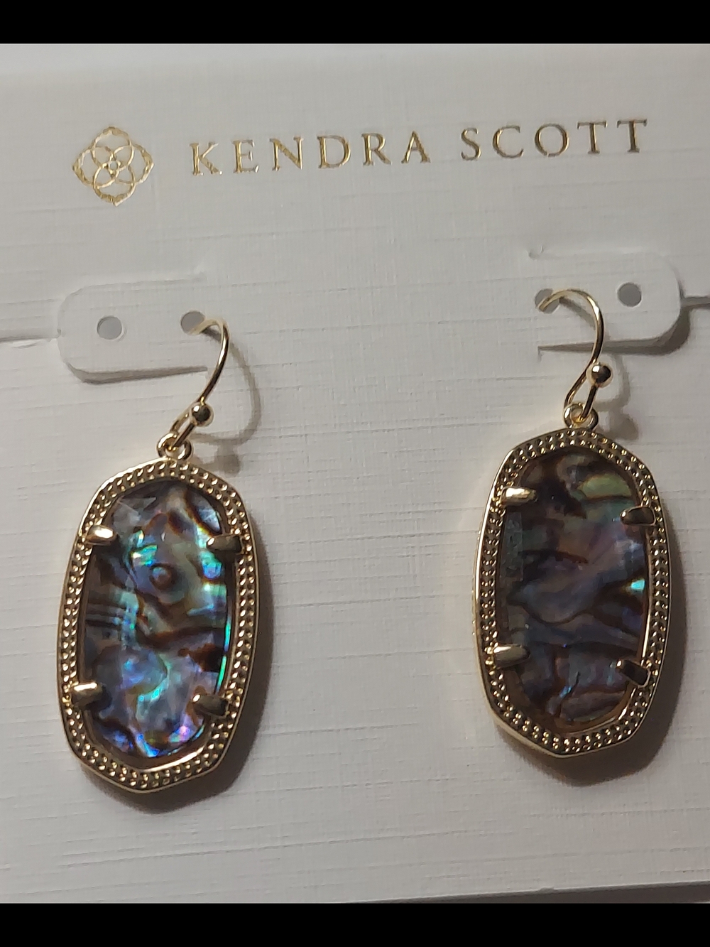 Kendra Scott Gold Abalone Elle Drop Earrings - Iridescent Blue